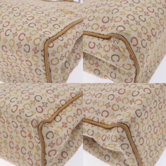 CELINE C Macadam Canvas Hand Bag Beige - Picture 10 of 13